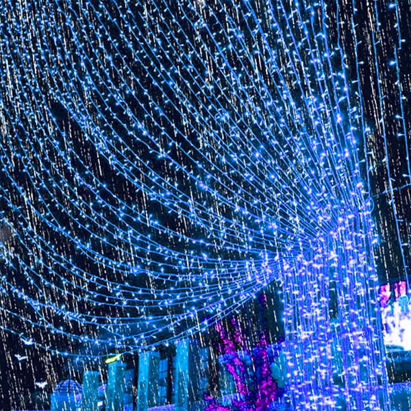 9,8 ft x 6,6 ft String Lights Mesh Lights för julbröllop Pa blue