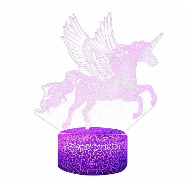 Unicorn LED Nattljus Lampa Rum Festdekorationer Jul