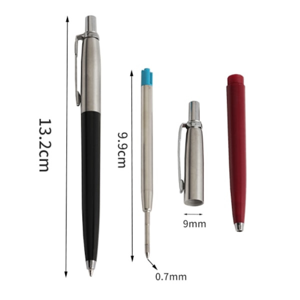 Parker Jotter -kynä, musta muste, hieno kärki