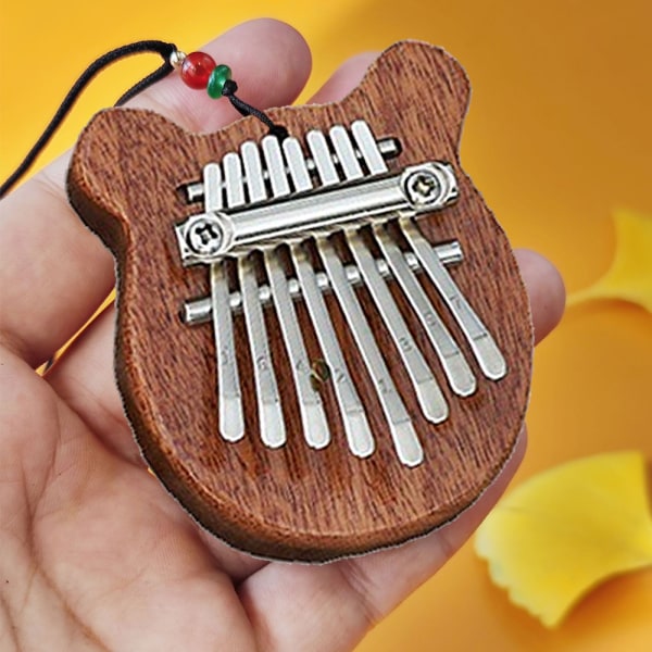 8-nøkkelers Mini Kalimba utsøkt finger tommelpiano Marimba Musical