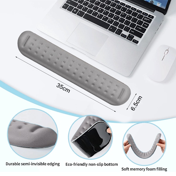 Ultra fint Memory Foam tastatur håndledsstøtte blød gel ergonomisk
