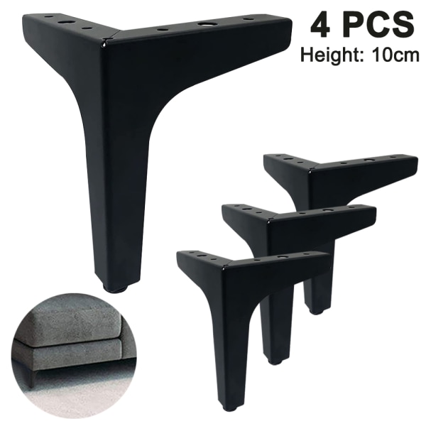4Pack metallihuonekalujen sohvan jalat, modernit huonekalujen jalat