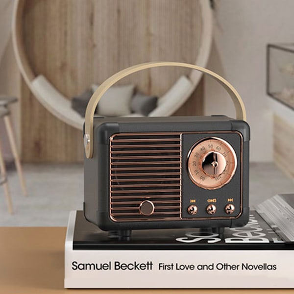 Retro Bluetooth-kaiutin, Vintage-sisustus, Pieni langaton Bluetooth-kaiutin, Söpö vanhanaikainen tyyli