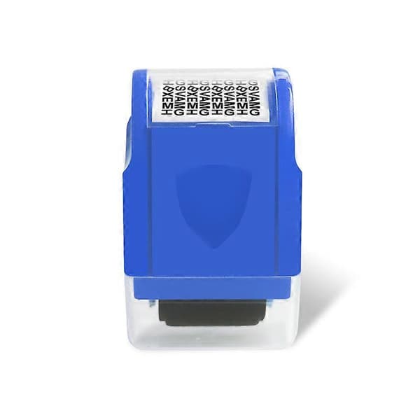 Privacy Stamp Roller ID Protection Roller Stamp Identity Theft Protection Roller Stamp Wide Roller Security Stamp db Blue