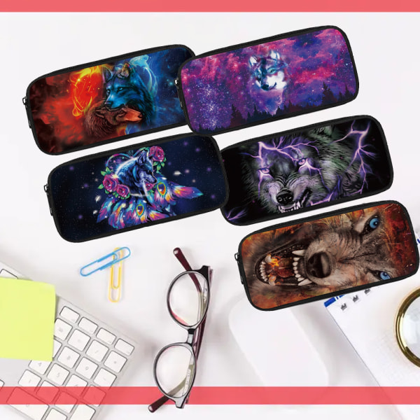Kynäpussit tytöille Lapset Canvas Pen Case Zipper Pehmeä