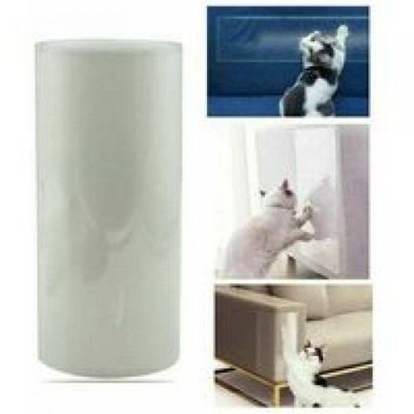 Kattklösningsskydd Anti-scratch skyddande självhäftande film för katter Transparent självhäftande anti-klo tejp - 30cmx2m med transparent