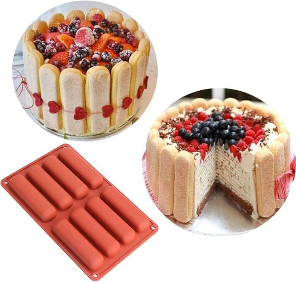 2 stk rektangulære silikoneforme, kageform, rektangulær silikoneform til kager, til brød, kage, chokoladekage, müslibar, kiks