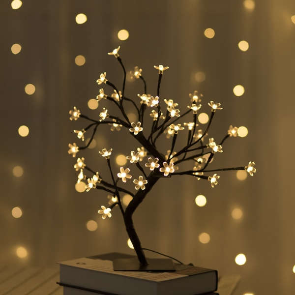 Lightshare 18 tums Cherry Blossom Bonsai Tree, 48 LED-lampor, 24 Warm White 48 Led