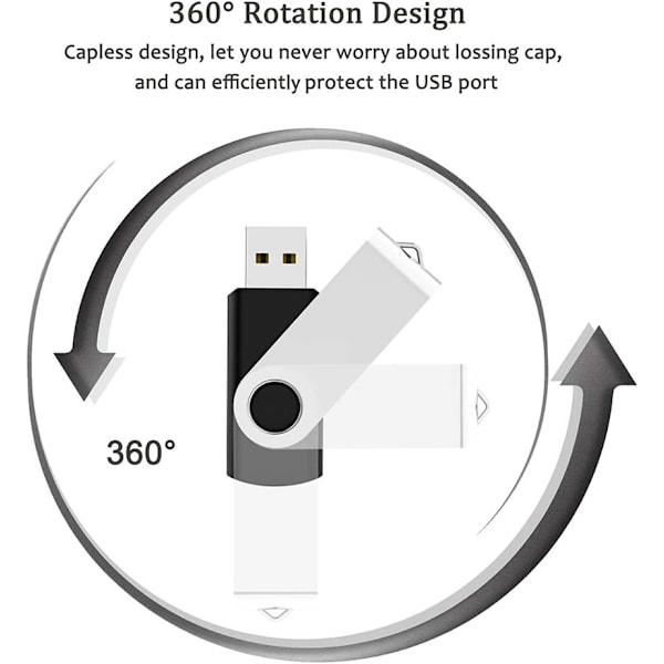 USB-minne 32 GB USB 2.0 Flash-enhet 4 stycken, USB-minne Flash-enhet Minne Stick Tummenhet Pen Drive för bärbar dator PC Windows