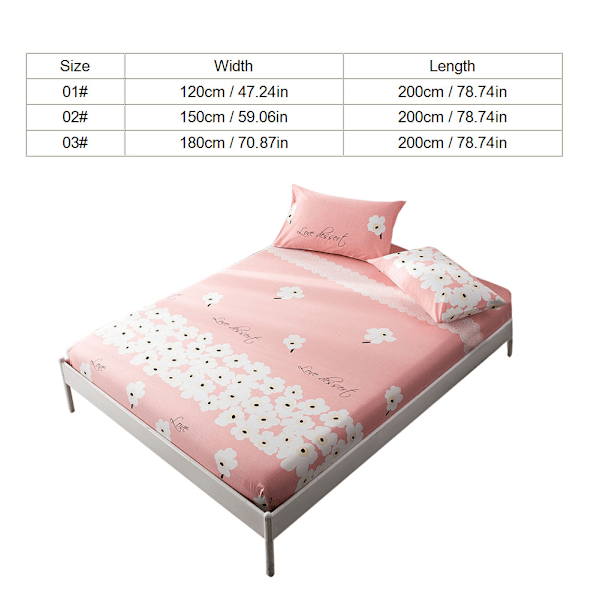 100% Bomulls Mjuk Bekväm Andningsbar Stretchlakan (150*200cm)