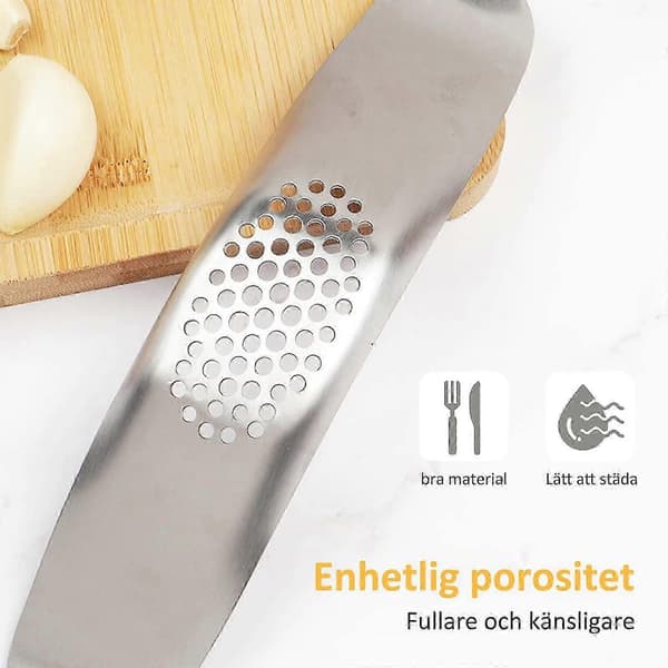 ZY6 Hvidløgspresser i rustfrit stål, vuggende hvidløgsknuser