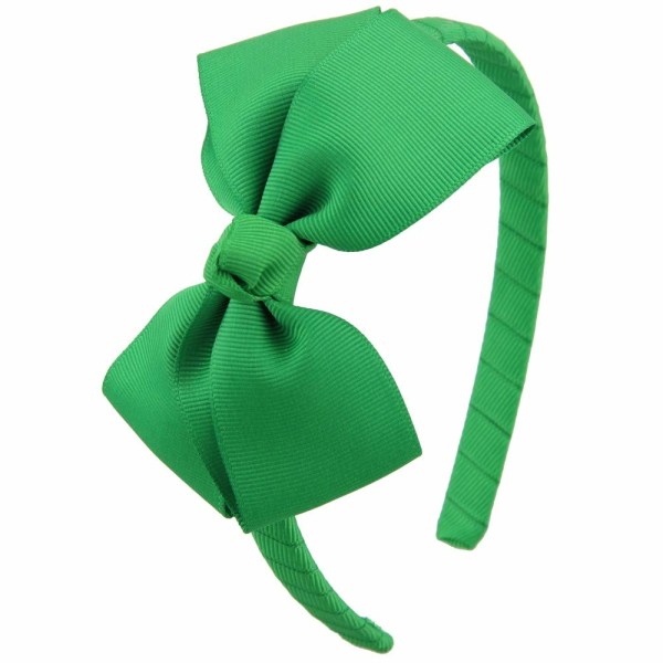 Sløyfehårbånd, fint og enkelt, smaragdgrønt