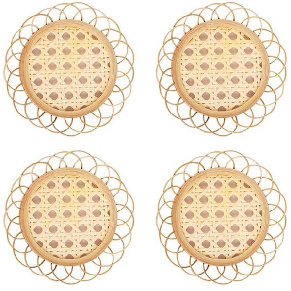 Håndlavede Rattan-underlag til værelsesindretning - Boho-underlag til