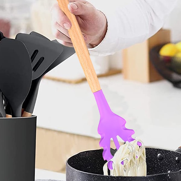 Køkkenredskaber i silikone - 2 stk. non-stick varme