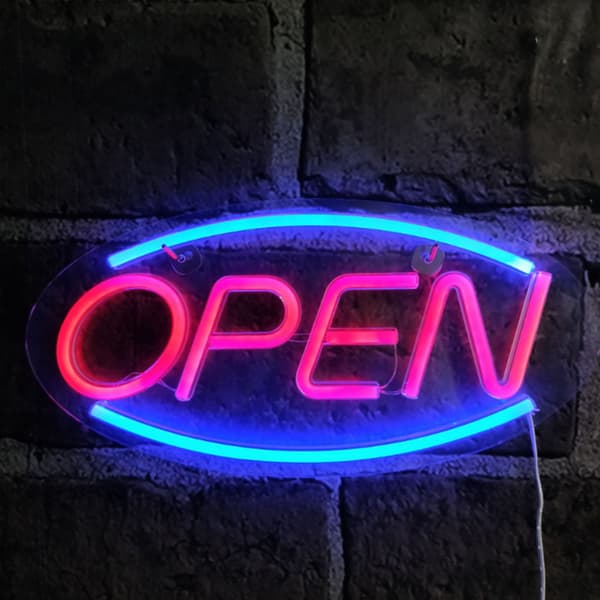 Neon Öppen Skylt För Butik