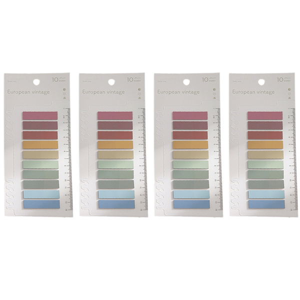 4-pack 800 st självhäftande indexflikar, transparenta