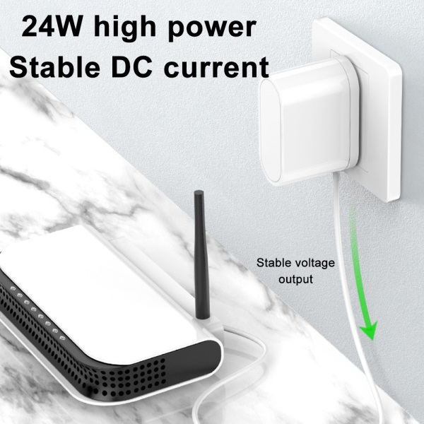 Vit europeisk standard 122V2A nätadapter - rak 3,5*1,35