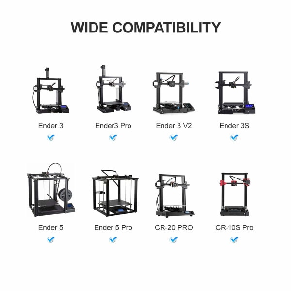 Glasbäddklämmor Kompatibel med Ender 3/3 Pro/3 V2/3S, Ender 5/Plus, CR-10/10S Pro, CR-20 PRO, Justerbar 3D-skrivare i rostfritt stål, uppvärmd säng