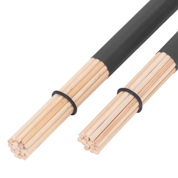 2 st Trummborste Trumstock Slägga Bambus Percussion Verktyg Instrument Tillbehör Set Kit Svart