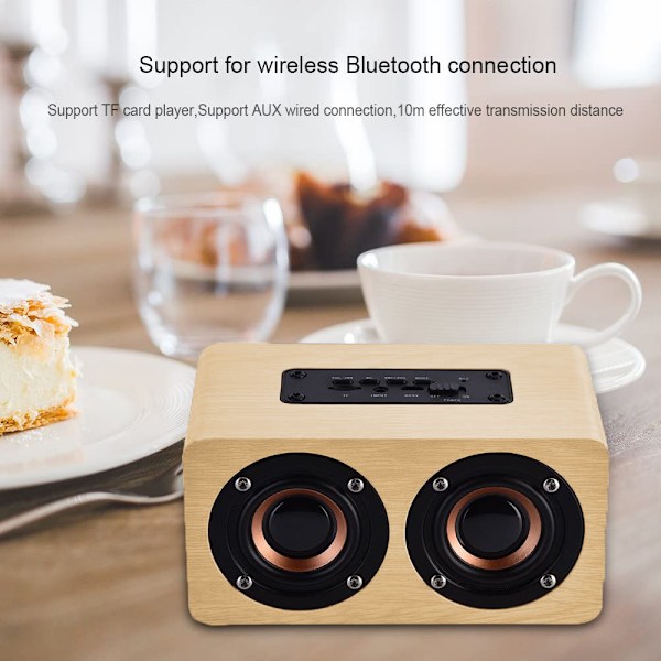 Trådlös Bluetooth-högtalare i trä
