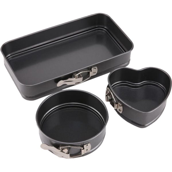 Mini Non-Stick Springform Pan med Löstagbar Botten 3-Delad Liten