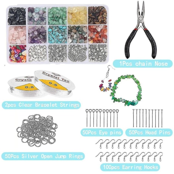 Jewellery Making Kit Crystal Beads Natural Stone For Jewellery