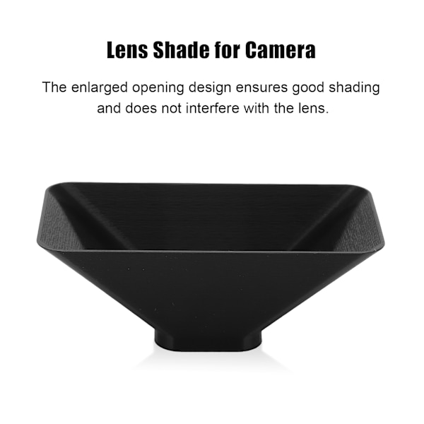 Objektivdeksel for sportskamera Antirefleks solblender for Gopro9 Hero9 plastmateriale svart