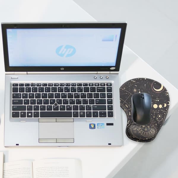 Musematte med håndleddsstøtte, sklisikker base, ergonomisk musematte, håndleddsstøtte for Ho