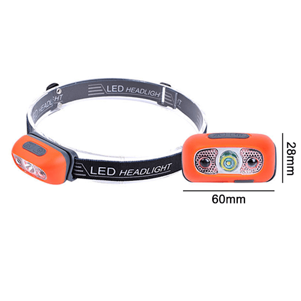 1 stk. Oppladbar hodelykt, LED-hodelykt, hodelykter for