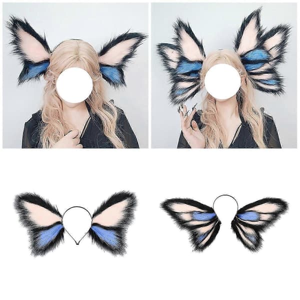 Stilig sommerfuglhodeplagg ball bursdag hårbånd mørkt hodeplagg Halloween djevel Adorkable overdimensjonert hodeplagg Butterfly Spreading