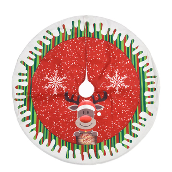 Christmas Tree Skirt Xmas Tree Ornaments för mjuk plysch jul