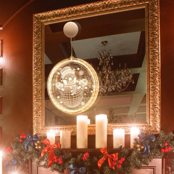 Jule dekorative vindueslys, baggrundslys til