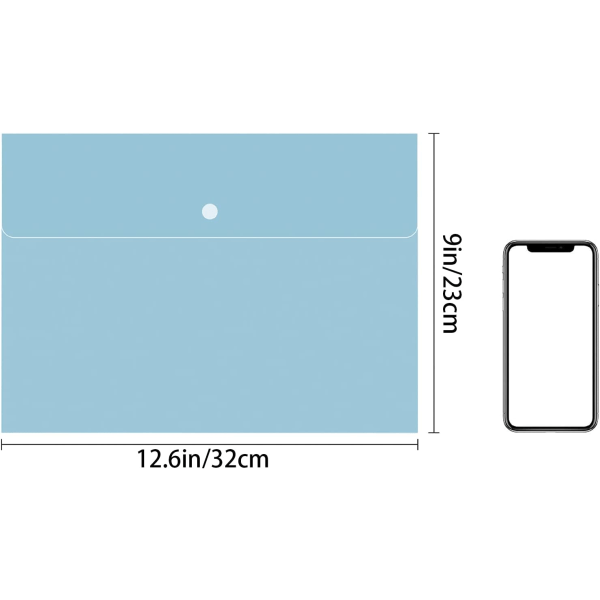 Filmappar Bokstavsstorlek Filjackor Organizer Plast Pastel Blue