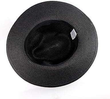 Dame og herre stråhat Panama hat sommer bred skygge solhat Anti UV til strandrejser solhat