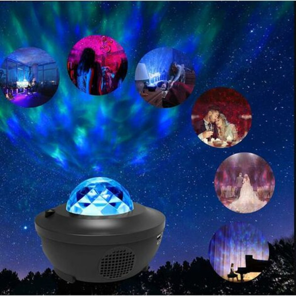 Galaxy Star Sky -projektori - LED Alexa Planetarium Ceiling -projektori, Bluetoothilla, kaukosäätimellä ja 10 tilalla, makuuhuoneen sisustus aikuisille ja