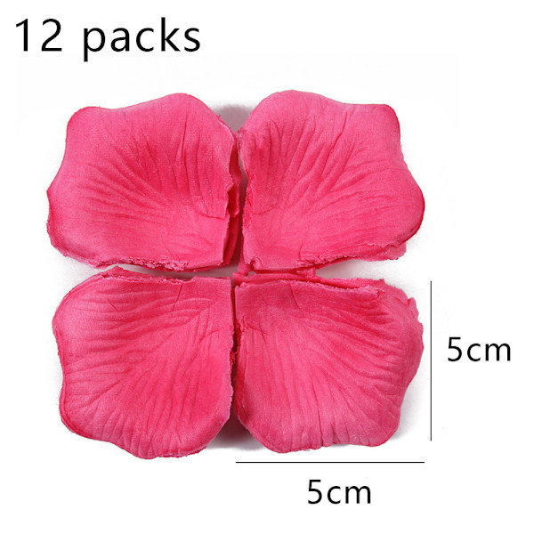1200 stj konstgjorda rosenblad, blomsterblad i non-woven för