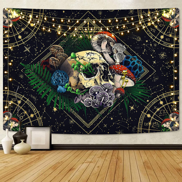 Skull Tapestry Färgglad svamptapet Constellation Tapestry 59.1 in x 79 in