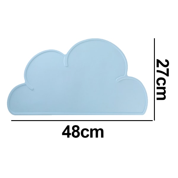 Lasten ruokailualusta - Silikoni pilvenmuotoinen ruokailualusta Liukumaton ruokailualusta