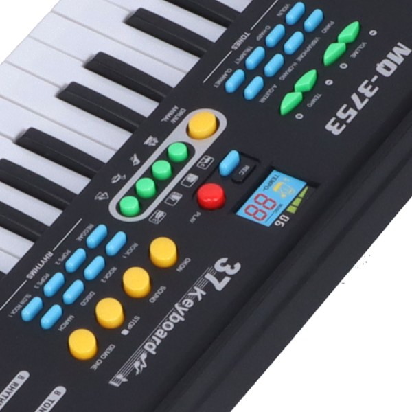 Elektroniskt Minipiano för Barn 37 Tangenter Bärbar Multifunktionell Keyboard för Barninlärning