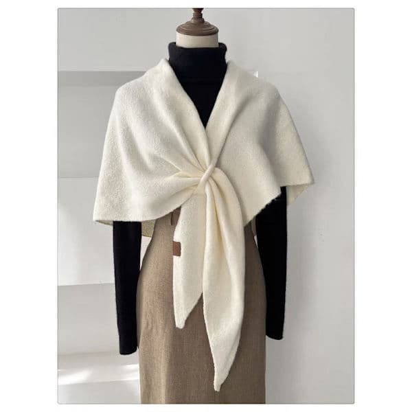 Women's Scarf Pashmina & Triangular Shawl – Warm Long Shawl for Party & Winter Use Beige Beige