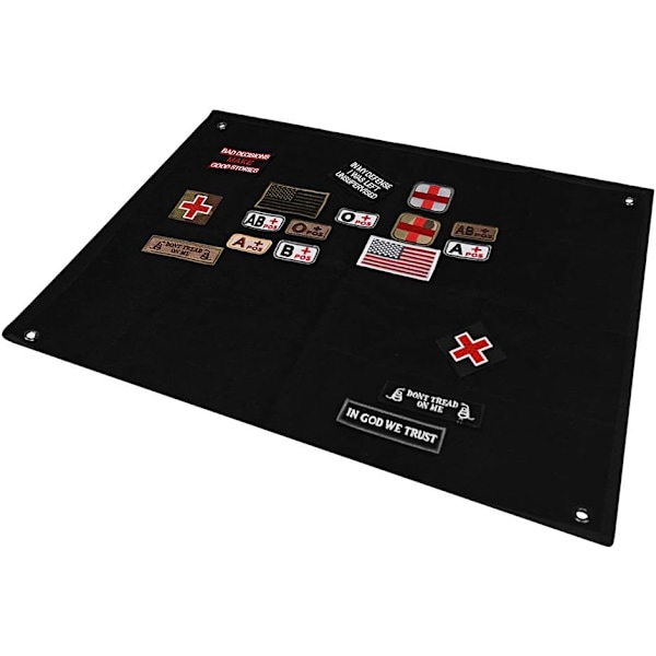 Militær Taktisk Patch Panel Med Morale Patch Panel (60 X45Cm), Sort Morale Panel Display Patch