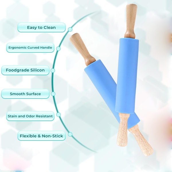 Silikonkjevle for baking - Non-stick overflate i tre