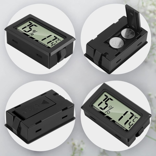 Mini digitalt LCD termometer Hygrometer Temperatur Fuktighetstester Bærbart termometer Termo Hygrometer Indikator for kontorkjøkken Humidorer