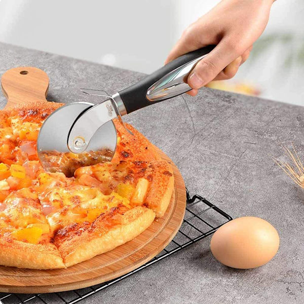 Pizzaskärare, livsmedelssäker pizzaskärare i rostfritt stål,