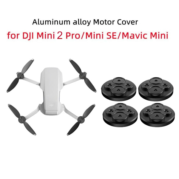 4 kpl Mini 2 moottorikotelon suojakorkki DJI Mini 2/Mini SE -lisävarusteille, vedenpitävä ja pölytiivis alumiinimoottorikorkki