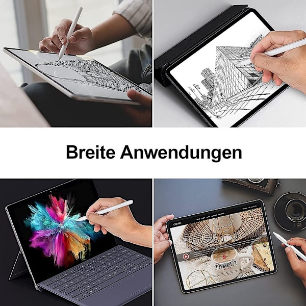 Stylus-penna för iPad, högprecisionspenna för handflatan som är kompatibel med iPad Pro (11"/12,9"), iPad 6:e/7:e/8:e generationen, iPad Air 3:e och 4:e generationen, iPad Mini