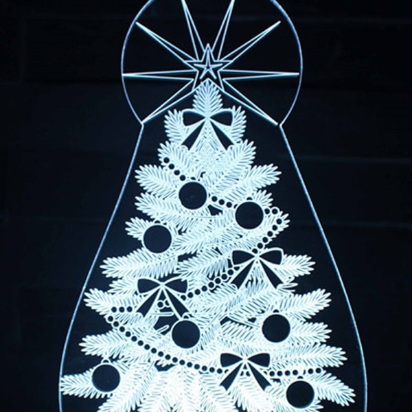 Julgran serie 3D bordslampa, LED kreativ present färgglada MY-655