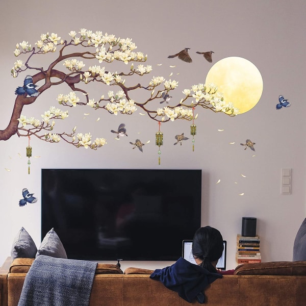Avtagbara DIY-väggdekaler Kreativ 3D TV-soffa bakgrund
