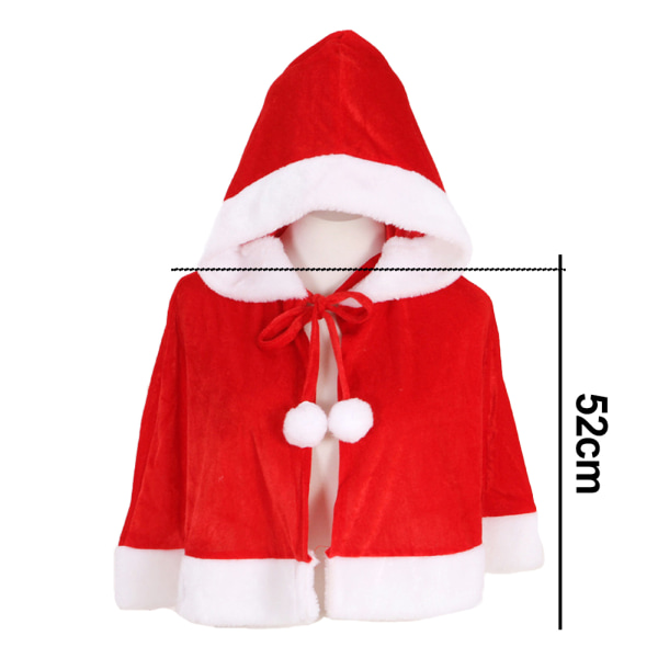 Jul Shawl Cape Mrs Santa Claus Cape Halloween Kostym