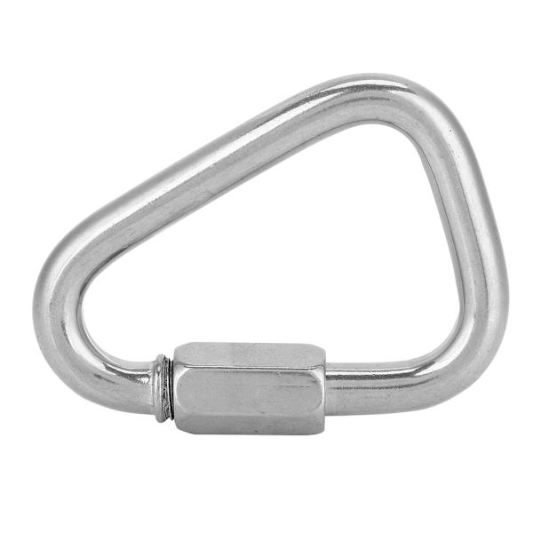 Hållbar Säker Quickdraw Karabiner Utomhus Rostfritt Stål Mellon Lås för Klättring M3.5